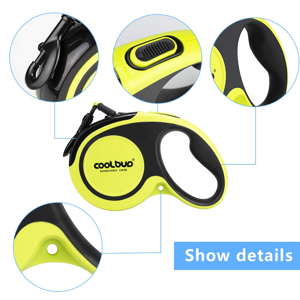 Laisse pour animaux de compagnie pour chiens de grande et moyenne taille, laisse d'extérieur pour chiens de type tracteur, laisse rétractable automatique