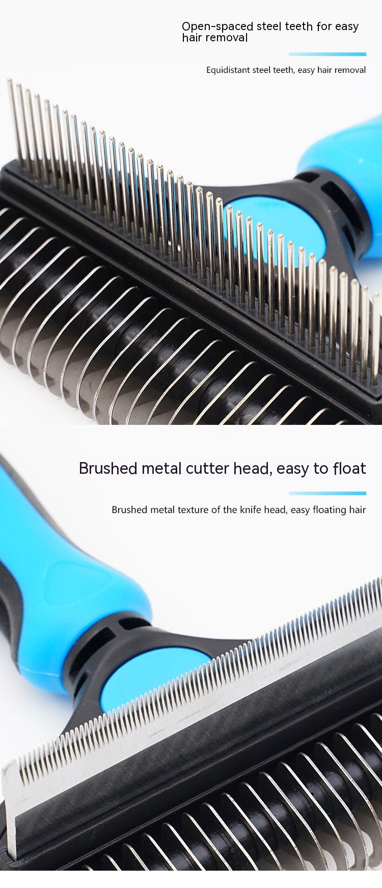 Peigne démêlant pour poils d'animaux, peigne fin, produits de beauté deux-en-un