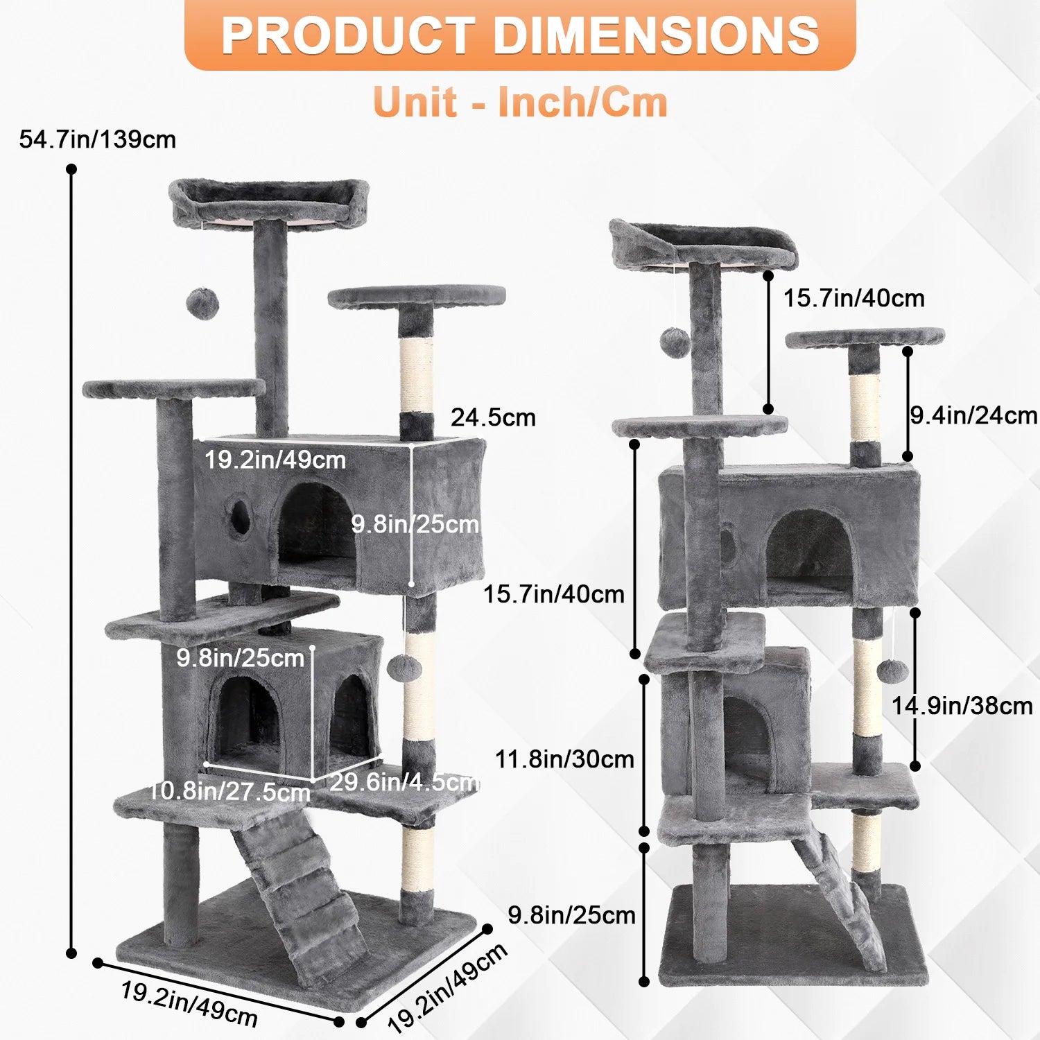 Arbre à chat, et balle suspendue